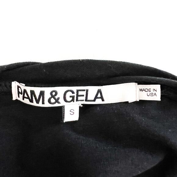 Pam & Gela Ruched Dress Womens S Lace Up Bodycon Party Cocktail Revolve Ladies - Picture 5 of 8